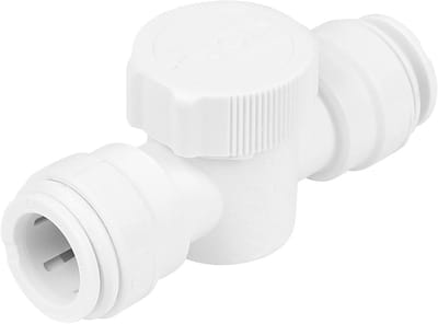 Noodstopkraan - Waterafsluitkraan Kwartslag - Waterschade Voorkomen - Push-Fit Snelkoppeling - 15 mm - Grijs