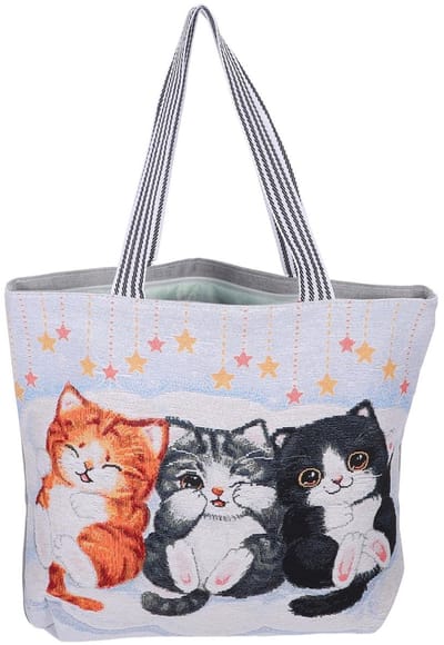 Dailygoods- Schoudertas Dames Katoen/Linnen - Tote Bag - Grote Capaciteit - Schoudertas voor School/Onderneming - 38x27x8 cm - Modieuze Draagtas - Dameshandtas