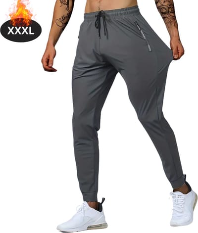 Livano Trainingsbroek Heren - Sportbroek - Trainingsbroek Lang - Trainingspak - Sportkleding - Grijs - XXXL