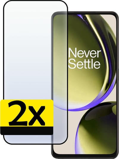 Screenprotector - Geschikt voor OnePlus Nord CE 3 Lite - 2 Stuks - Full Cover - Beschermglas - Gehard Glas - Tempered Glass - Screen Protector