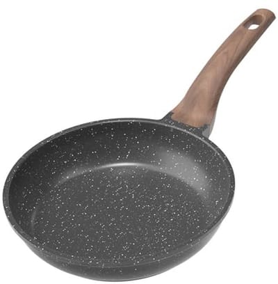 20 cm Koekenpan met Granieten Antiaanbaklaag - Ideaal voor Eieren, Pannenkoeken en Spek, Geschikt voor Inductie, Gemakkelijk te Reinigen