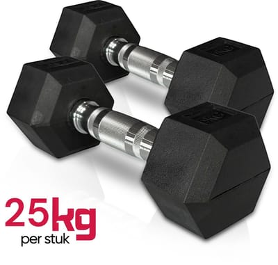 Padisport - Dumbell 25 kg - Hex Dumbells 25 Kg - Hexagon Dumbells - Fitness Gewicht 25 Kg - Hexa Dumbell 25 Kg - Dumbbells