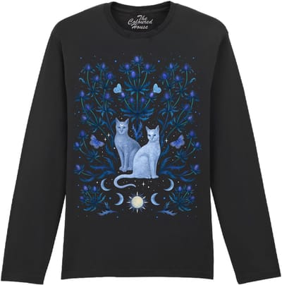 Distels Katten Blue Thistle Cats The Coloured House Longsleeve T-shirt XXL