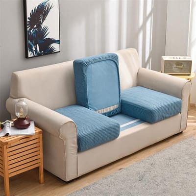 Housse de coussin en velours à carreaux Housse de canapé élastique extensible Universelle quatre saisons Tissu tout compris Housse de coussin antidérapante 1PC Size-1 gray
