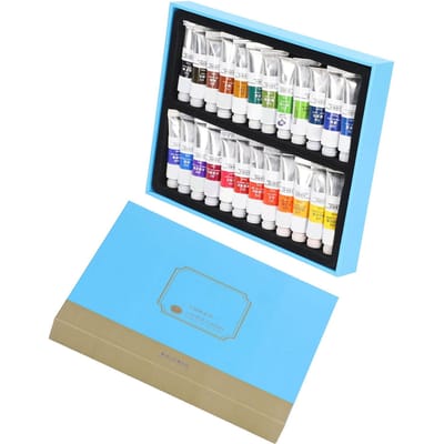 Aquarelverf Tube Set 5ML Transparant Pigment Sneldrogend Herbruikbaar Makkelijk Mengen Hoge Verzadiging 24 Colors blue