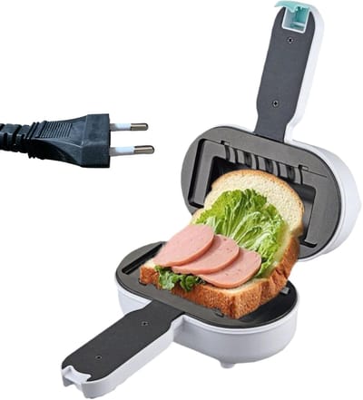 Sandwichrooster - Perspan - Warme Maaltijden - Antiaanbaklaag - 25x12x25 cm - Wit