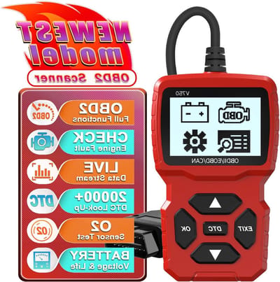 Auto OBD2-diagnoseapparaat OBD2-scanner, OBD2 EOBD motorfoutcodelezer, scanner met DTC-definitie, spanningsdetectie en bewaking in de auto, OBDII-protocol in de autoscanner (Stralend)