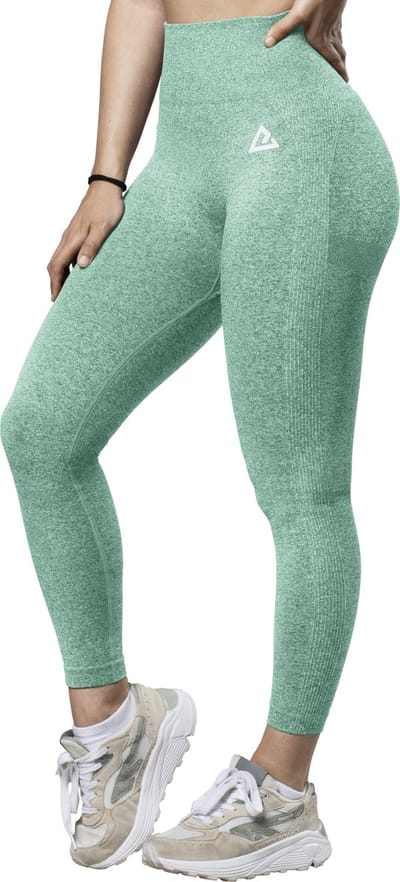 Mewave - Sportlegging turquoise - Dames - Sportbroek - Sportkleding - Yoga legging - Hardloopbroek - Tiktok - Fitness - Maat S