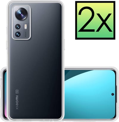 Hoesje - 2 Stuks - Geschikt voor Xiaomi 12X - Sterk & Shockproof - Case Siliconen - Back Cover - Telefoon Hoes - Transparant