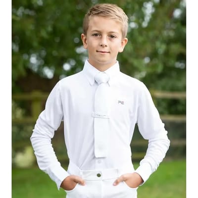 Ruitershirt met korte mouwen voor kinderen Premier Equine Mini Antonio