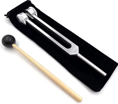 Stemvork - Aluminium 128Hz incl. fluwelen zakje en klopper