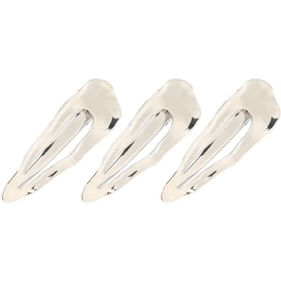 3 Stuks Golvende Eendenbek Haar Decoratie Clip Styling Metaal Niet Buigbare Haarclip Speld voor Meisjes white