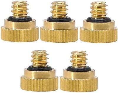 Messing Mist Nozzle - Vernevelaar Sproeier - Gazon Irrigatie - Lage Druk Verneveling - 0.2-0.5mm Gat - Geel
