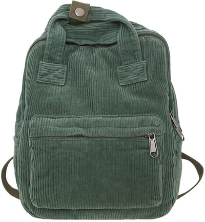 Compacte Corduroy Rugzak voor Dames en Heren - Kleine Schoudertas voor School, Reizen en Dagelijks Gebruik