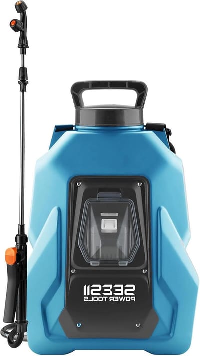 Rugspuit - Drukspuit - Tuinonderhoud - Dubbele Accu - 15 Liter - Blauw