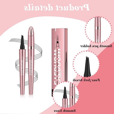 Langdurige microblading wenkbrauwpen voor natuurlijk gedefinieerde wenkbrauwen, 3D waterproof, 2 stuks, perfect voor een volle look