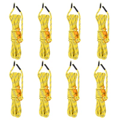 vidaXL - Tentscheerlijnen - met - spanners - 8 - st - reflecterend - 4 - m - 4 - mm