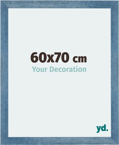 Your Decoration - Fotolijst 60x70 cm - MDF - Helder Blauw Geveegd - Mura