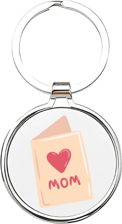 Akyol - Love you mom Sleutelhanger - mama - Moeders - Moeder sleutelhanger - mama sleutelhanger - Sleutelhanger mam - Familie sleutelhanger - moederdag cadeautje - Mama cadeau - mom - stiefmoeder - schoonmoeder - mothersday - 4 x 7,5 CM