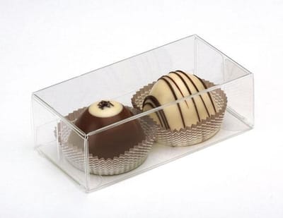 Plastic Doosjes voor chocolade Truffels 5,4x3,5x10,8cm (25 stuks) | transparante doosjes | doorzichtige doosjes