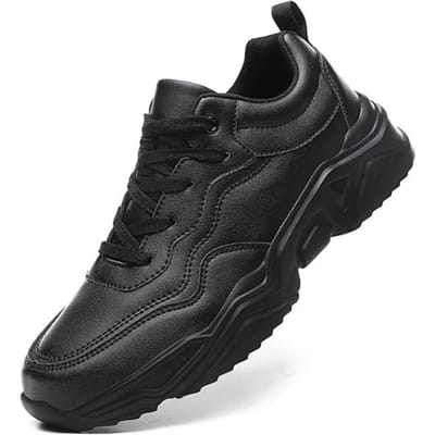Herenschoenen Heren Casual Schoenen Pu Waterdicht Winter Warm Pluche Vetersluiting Masculino Hardlopen Outdoor Wandelen Sneakers Plus Maat 38 -46 38 black