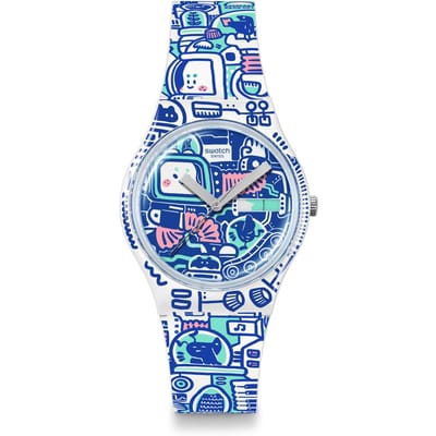 Horloge SO28Z702 [Swatch] B-BOT wit