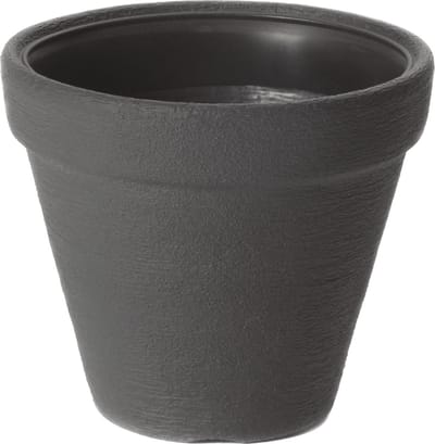 Prosperplast Plantenpot/bloempot Classic Garden - buiten/binnen - kunststof - antraciet - D25 x H26 cm
