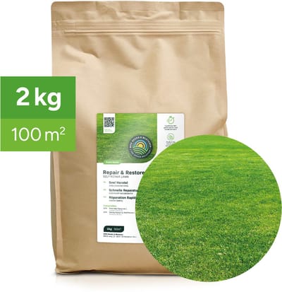 MRS Repair & Restore - Snelkiemend Graszaad Gazonherstel - 2 kg voor 100 m² - Voor doorzaai en herstel - Vormt een sterke zode - Geschikt voor elke bodem - NAK-gecertificeerd