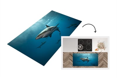 Keukenloper - Loper keuken - Groep haaien - 120x60 cm - Keukenloper vinyl