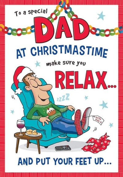 Grappige Kerstkaart Vaderdag - Groot Formaat - Humoristische Wenskaart voor Papa