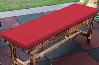 Tuinbank Kussen - Zitmat - Comfortabel Zitten - Waterdicht Materiaal - 120 x 40 cm - Rood