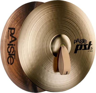 Paiste PST5 Marching Cymbals 16", incl. Pads en Riemen - Marching bekken