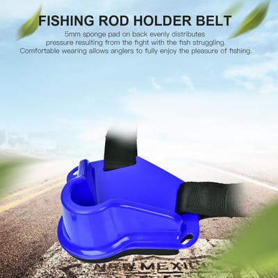 Porte-canne à pêche bateau rock réglable ceinture de combat taille accessoires de pêche Blue