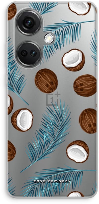 Case Company® - Hoesje geschikt voor OnePlus Nord CE 3 hoesje - Kokosnoot - Soft Cover Telefoonhoesje - Bescherming aan alle Kanten en Schermrand