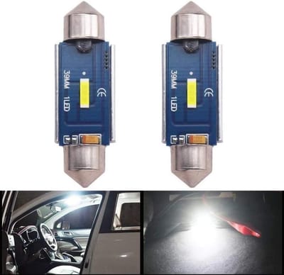 2x 36mm LED Festoon Lampen Canbus Foutloos 12V-24V C5W 6000K Wit Voor Auto Interieur en Kofferbak