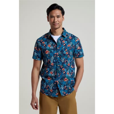 Mountain Warehouse Overhemd met korte mouwen voor heren Tropical (Marine)
