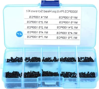 1000 stuks RVS kleine schroeven met kruiskop - Zelftappende bouten set voor horloges, brillen en elektronica M1 M1.2 M1.4 M1.7