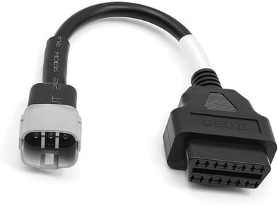 Diagnostische Kabel - OBD Adapter - Motor Diagnose - 6 naar 16 Polig - 12 Volt - Zwart