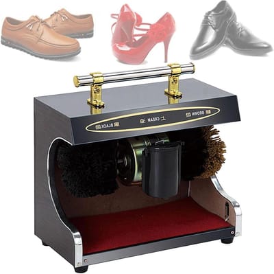 Automatische Schoenpoetser - Schoenpoetsmachine Elektrisch - Snel Schoenen Glanzen - Automatische Inductie - 8kg - Zwart