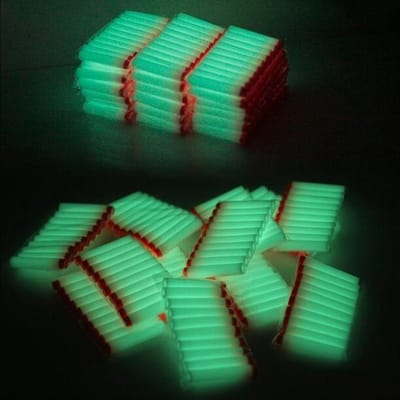 50 glow in the dark - voor Blaster Guns - dart - pijl - darts
