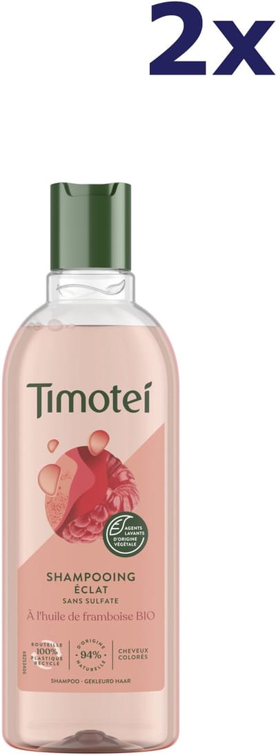 2x Timotei Frambozenolie shampoo voor gekleurd haar 300ml