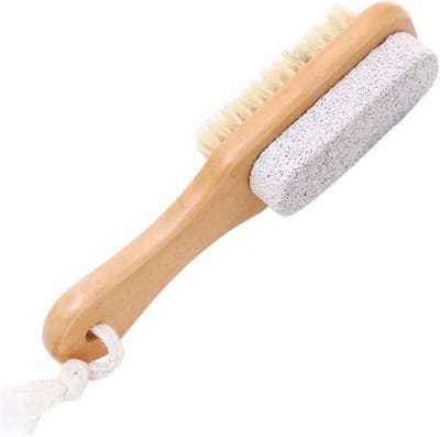 Puimsteen Voetvijl - Voet Scrub - Voetverzorging - Ergonomisch Ontwerp - 18 cm - Grijs