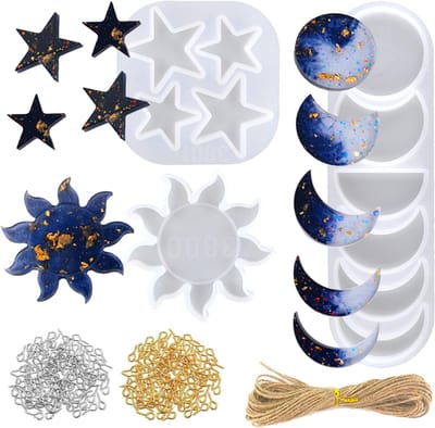 3-delige Silicone Mallen voor Epoxyhars met Jute Touw voor DIY Decoratie en Wandversiering