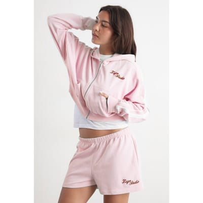 Dames Dsgn Studio Sweatshort Met Zijstreep | Lichtroze | Maat: XS