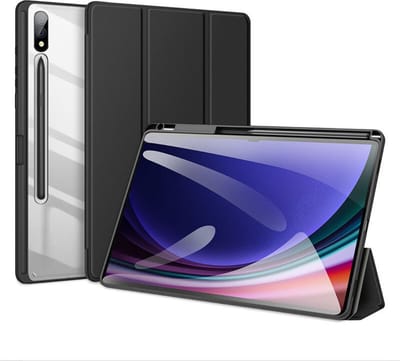Dux Ducis - Tablet hoes geschikt voor Samsung Galaxy Tab S10 Plus (2024) - Toby Series - Auto Wake/Sleep functie - Met Pencil houder - Zwart