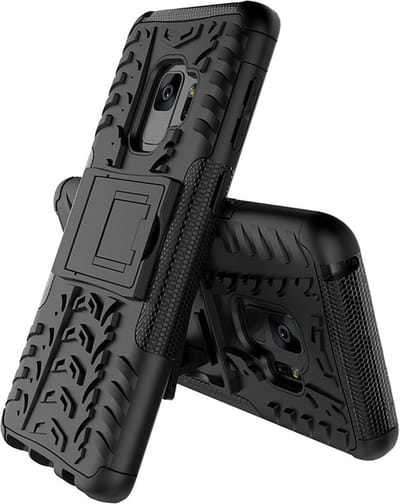 Dazzler S9-102, Case voor Galaxy S9, schokabsorberend, uitsparingen voor warmte, zwart