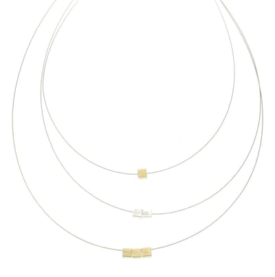 Behave - Necklace Scratched Cube - Minimalistisch Design - Tijdloze Stijl