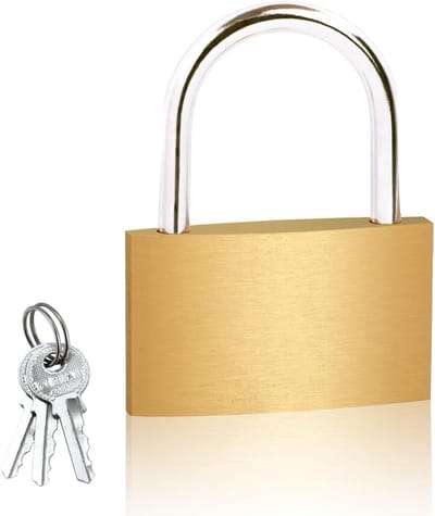 Verstelbare Messing Hangslot 50mm met 3 Sleutels voor Veiligheid in School, Gym en Opslagruimtes - Ideaal voor Kluisjes, Schuren en Rugzakken