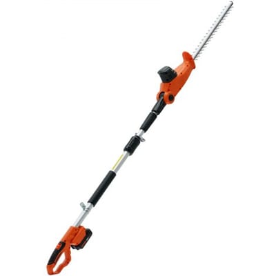 VEVOR Telescopische heggenschaar 20V heggenschaar Koperen motor 17.500 tpm Elektrische heggenschaar 46 cm Meslengte 188-239 cm Uitschuifbaar 16 mm Snijdiameter 30-150° Draaibaar Inclusief snellader Accu