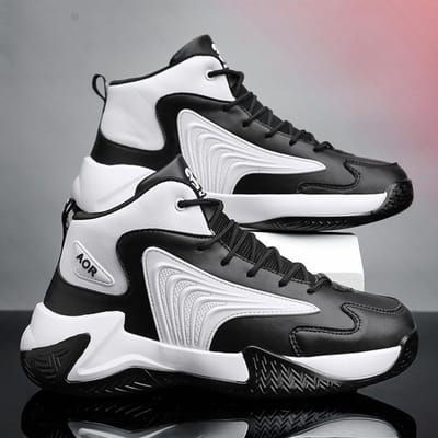Nieuwe  Koppel Sneakers Heren Luchtvering Basketbalschoenen Retro Dames Ademend Antislip Leer Sportschoenen Heren Sneakers 43 white